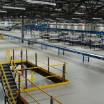 Conveyor installation on mezzanine