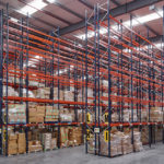 Wide aisle pallet racking and shelving